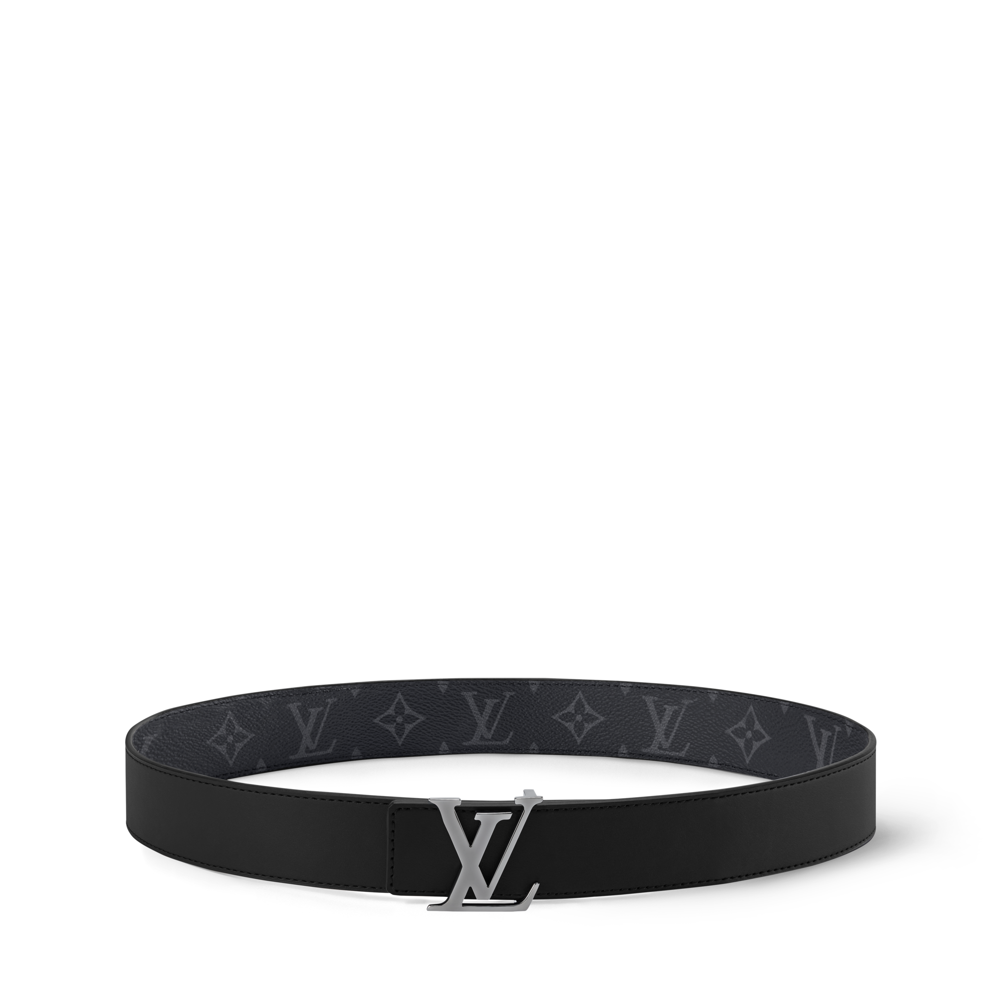LV Initiales 35mm Reversible Belt Monogram Eclipse Canvas - Men